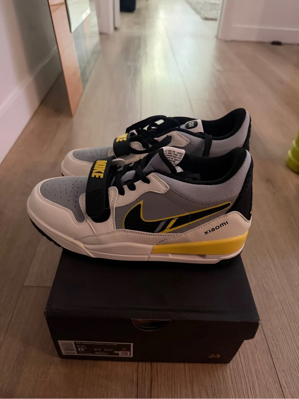 Nike Air Jordan XiaomiMen's Athletic Sneakers in White, Gray, Black - Picture 3 of 3